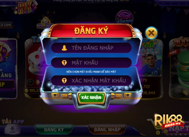 Đăng ký tài khoản tại website chính thức Rik88